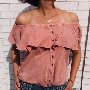 FREE PEOPLE off the shoulder top